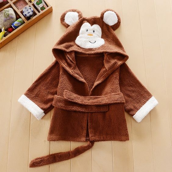 Baby Bath Robe — Monkey (Singe) - Cadeaus