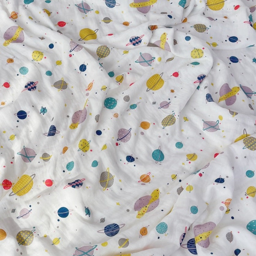 Organic Cotton Bamboo Swaddle - Universe - Cadeaus