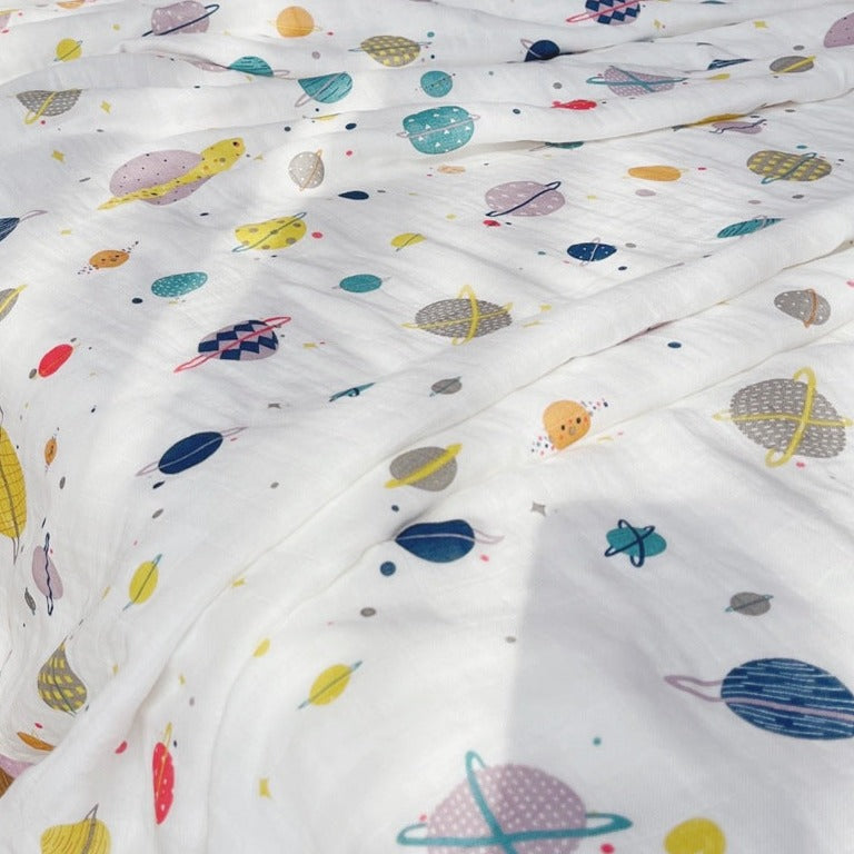 Organic Cotton Bamboo Swaddle - Universe - Cadeaus