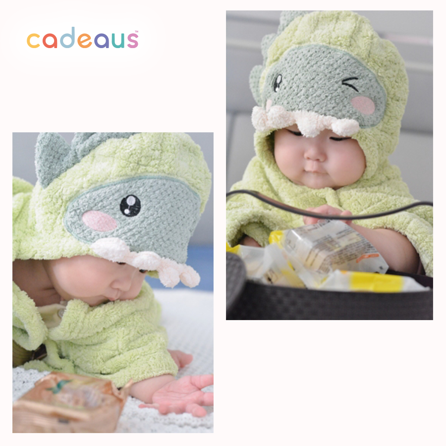 Hooded Bath Towel - Dino - Cadeaus
