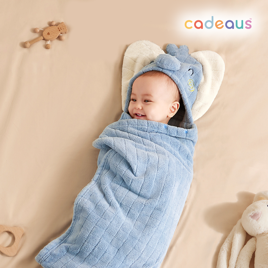 Hooded Bath Towel - Elephant - Cadeaus