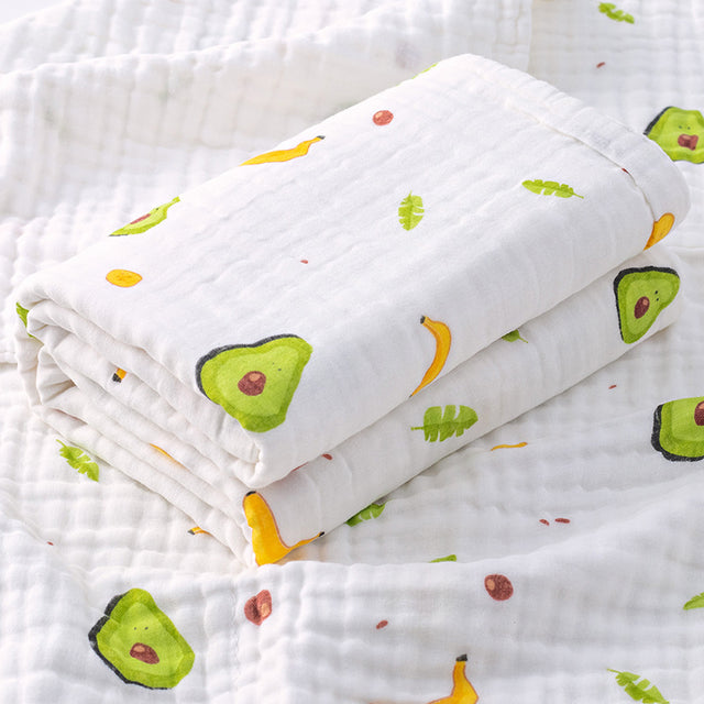 Organic Muslin Baby Swaddle - Lil Avocado - Cadeaus