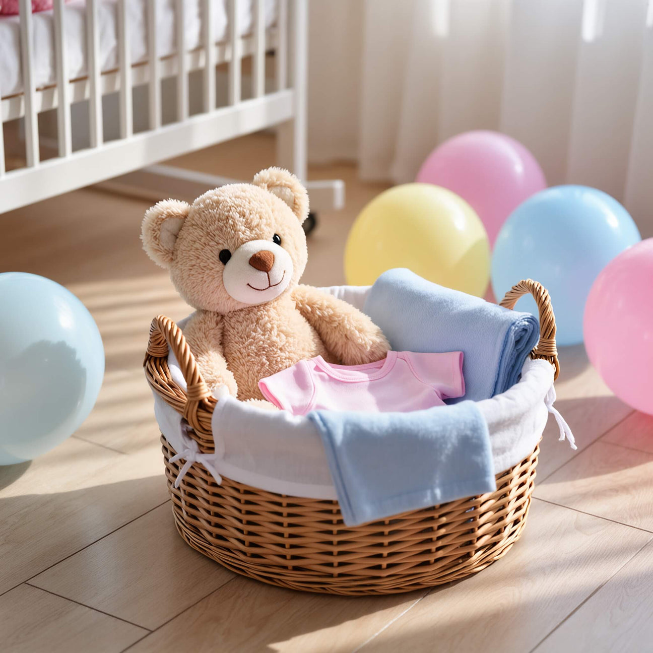 a baby with his gifts