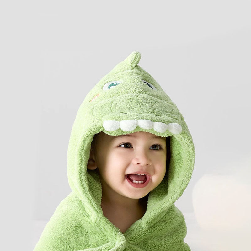 Baby Hooded Bath Towel - Dino