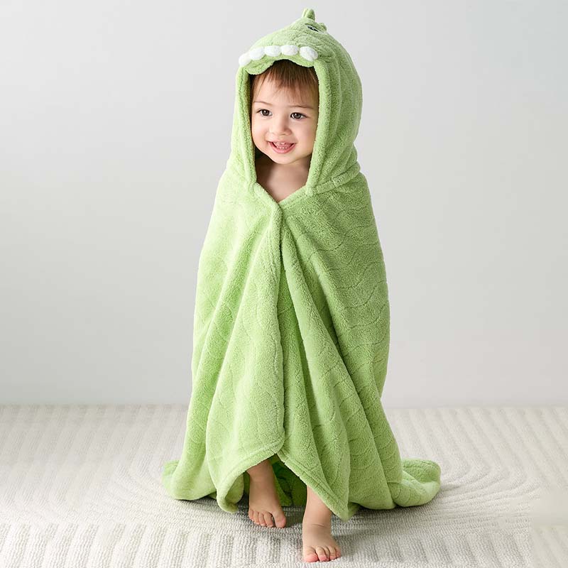 Baby Hooded Bath Towel - Dino