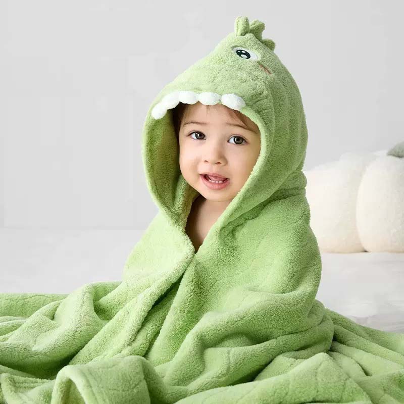 Baby Hooded Bath Towel - Dino