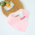A pink bunny design baby bib with Cadeaus gift card