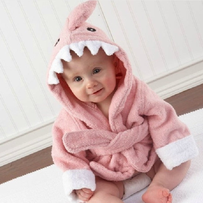 Baby Bath Robe — Pink Le Requin (Shark) - Cadeaus