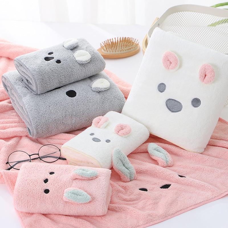 Baby Bath Towel — Bunny (White) - Cadeaus