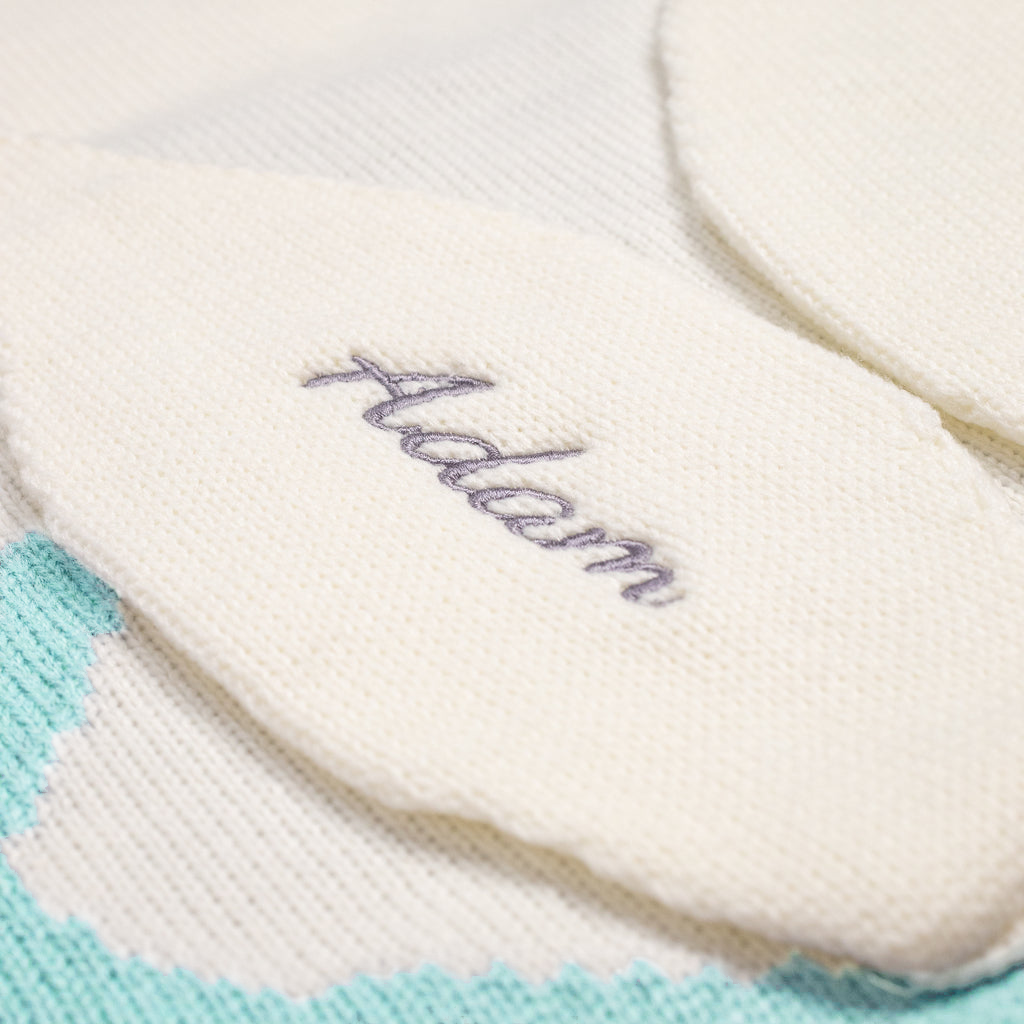 Bunny Knit Blanket - Tiffany Blue - Cadeaus