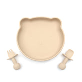 Baby Silicone Suction Plate Set - Beige