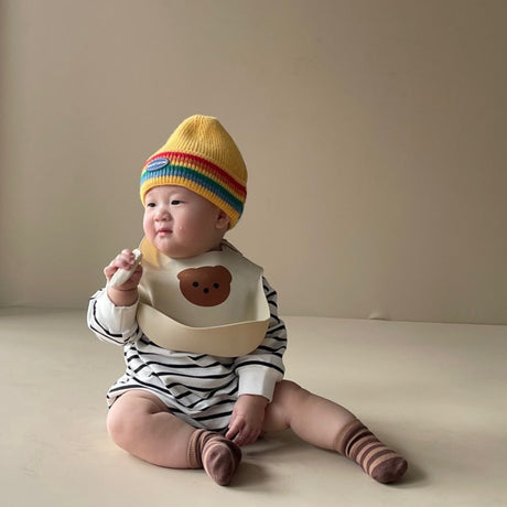 Tummy Rumble Silicone Bib - Brownie - Cadeaus