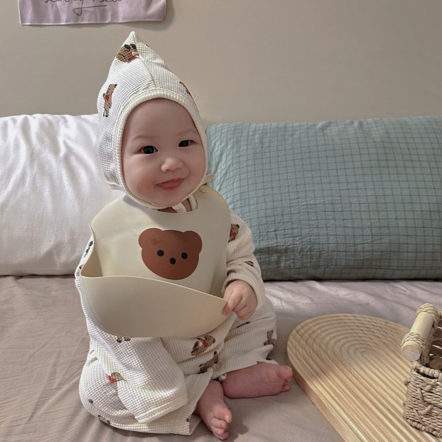 Tummy Rumble Silicone Bib - Brownie - Cadeaus